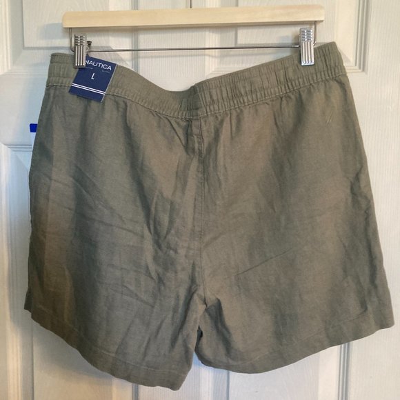 Nautica Green Linen Shorts - NWT - Picture 2 of 10